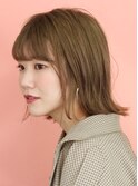 イルミナベージュカラーの☆大人可愛い外ハネボブ