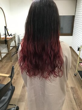 ホワイト(WHITE HAIR@NICOLA) ピンクバイオレット