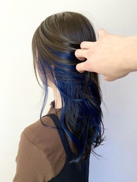 トップヘアー スパアンドリラクゼーション 安城(spa&relaxation) トレンドヘア！インナーカラーディープブルー