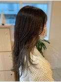 艶感♪髪質改善☆インナーカラーグレージュアッシュウルフ