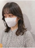 コテ巻き風パーマ 毛流れパーマ 韓国パーマ