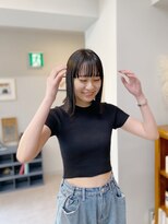 アンドチル 渋谷(AND CHILL) ミディアムボブ/ぱつっとボブ/ダークグレー　渋谷