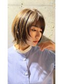 カーキベージュ 20代30代40代大人可愛い似合わせカット