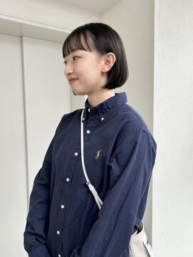 カサネ(casane) ミニボブ／切りっぱなしボブ／前髪カット／ワイドバング