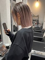 アフター(after) 10代.20代.30代バレイヤージュボブ/ピンク