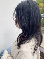ヴァロ(Valo)&nbsp;シアーブルー/暗髪/シースルーバング/レイヤー/ミディアムロング