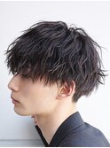 ツイストパーマツイストスパイラルパーマツーブロック刈り上げ