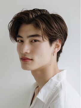 メンズ ルシードスタイル アウラ 松戸市五香(LUCIDO STYLE Aura) アップバング【五香#メンズカット#＜理容室＞#ブリーチ#眉毛】