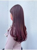 メルティ―カラーフェミニンロング似合わせカットマッシュボブ