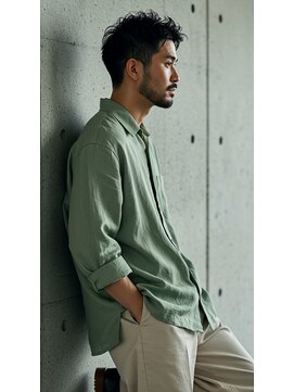 フルショウ 苦楽園店(FURUSHO) 黒髪アップバング刈り上げショート