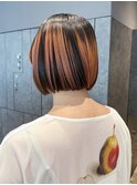 ボブミディアムショート美髪おくれ毛_ba535932