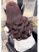 韓国 くびれロング レイヤー ワンホンヘア 小顔前髪