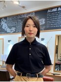 切りっぱなしボブ　ぱっつんボブ