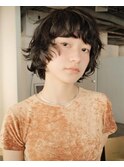 ショートとボブの間・コックリカラー・クセ毛風パーマ