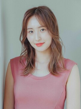 リュープリエ 笹塚(Lieu plie) 顔周りレイヤースタイル/華やかブラウン