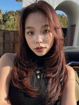 ヨロ 渋谷(YOLO) 韓国ヘアーハッシュカットレイヤーカットハイライトカラー