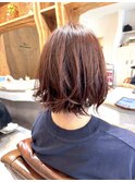 大人美人くびれヘア艶感結べるボブうる艶髪レイヤーカット