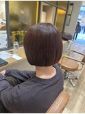 ミニボブ×ウォームブラウン