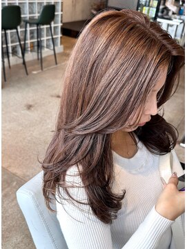 ヘアーリビング 730 宜野湾 730 beige color ベージュ/透明感/レイヤーカット/顔周りカット