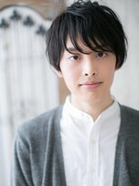 メンズヘア ビーセカンド 草加店(MENS HAIR B-2)&nbsp;20代30代伸ばしかけ七三斜めバング無造作くせ毛風ショートa草加