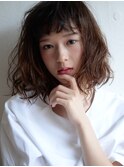 ミディアム×ラフ感ウエーブ