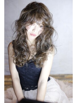 ヌーム 塚本店(NOOM) ハイライト＆グレージュ巻き髪