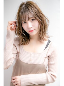 ロンドプランタン 恵比寿(Lond Printemps) 【Lond佐野】小顔シースルーバング アッシュブラウン セミディ