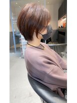 ロンドジェネルーズ 柏(Lond generous)&nbsp;【斉藤 航人】ショコラベージュピンクのショートボブ