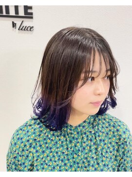 アンダーバーホワイト 阪神西宮店(_WHITE) グラデーションカラー　パープル