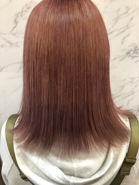キレイ 学芸大学店(KIREI) アプリコットオレンジ×髪質改善トリートメント　白髪染めも可能