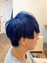 スタジオフォーエイチ(STUDIO 4H)&nbsp;ネイビーブラック/ブルー/マッシュ/メンズショート/ハイトーン