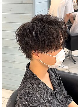 エイド 渋谷(aid) アップバング×波巻きパーマ