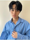 メンズ韓国ヘアー　センターパート/10代20代30代