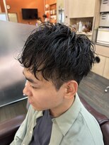 銀座マツナガ 浅草店 10代20代フェザーマッシュツーブロック刈り上げソフトパーマ