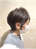 20代30代40代抜け感ショートレイヤーベージュブラウン