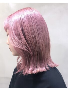 ヲタク(wotaku.) ピンクラベンダーくすみピンクダブルカラーインナーケアブリーチ