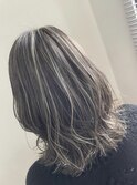 白髪ぼかしハイライト/シルバー