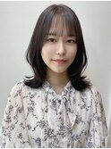 韓国ふんわりくびれミディアム前髪カット髪質改善トリートメント