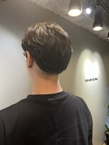 スカイブルー(Sky Blue)&nbsp;清潔感のあるメンズミディアムヘアー