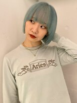 シティ(sity.)&nbsp;10代20代　ハイトーンカラー　ショートボブ　アッシュブルー