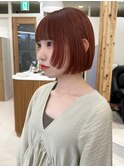 フェイスレイヤー　ミニボブ　パプリカレッド
