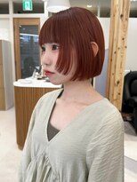 ハニー 町田(HONEY)&nbsp;フェイスレイヤー　ミニボブ　パプリカレッド