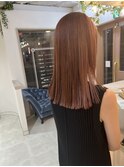 髪質改善ストレート/オレンジブラウン/30代40代50代