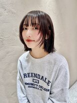 黒髪/ボブウルフ/ネビージュ/小顔/ワンレン