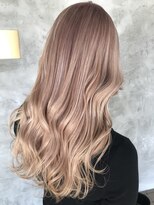 マルフェ 天王寺(marfe) ピンクベージュハイトーンケアブリーチ透明感カラー