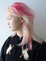 ユルク トウキョウ(jurk tokyo)&nbsp;デザインピンク/イメチェン/ホワイトブロンド/外ハネボブ/美髪