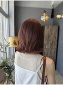 柔らかピンクブラウン♪大人可愛い外ハネ