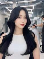 バレット 福岡天神(VALETTE)&nbsp;Navy Blue Color × レイヤーカット × 高濃度ケラチン髪質改善