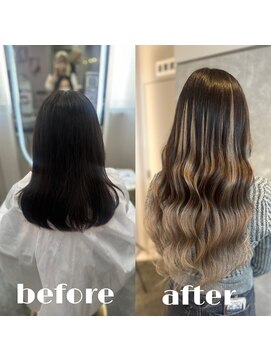 ガルボヘアー 心斎橋店(garbohair) お客様before＆after#プルエクステ#心斎橋エクステ