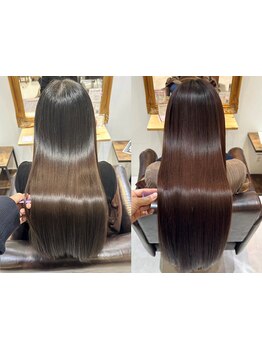 《ナチュラルな仕上がりのストレートへ♪》酸性ストレートでダメージレスにサラツヤストレートが実現◎